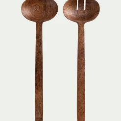 Set de couverts à salade en bois de manguier - naturel