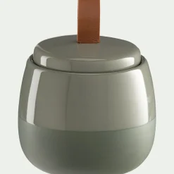Set de salle de bain en grès - vert cèdre