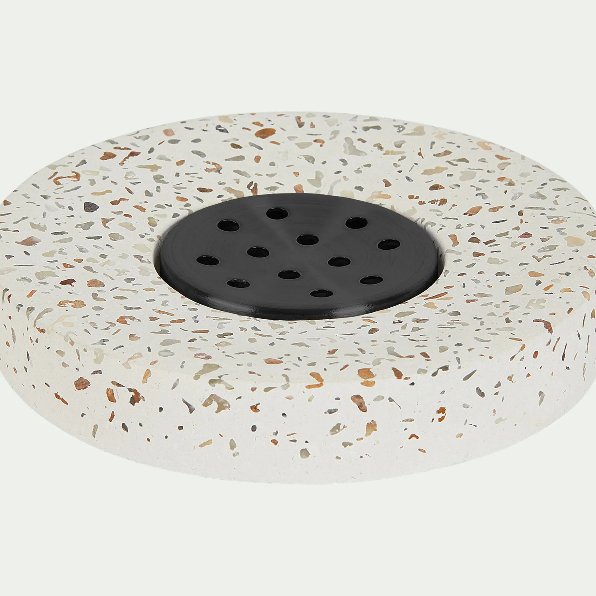 Set de salle de bain en terrazzo - blanc