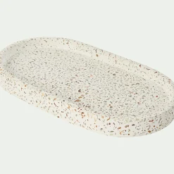Set de salle de bain en terrazzo - blanc