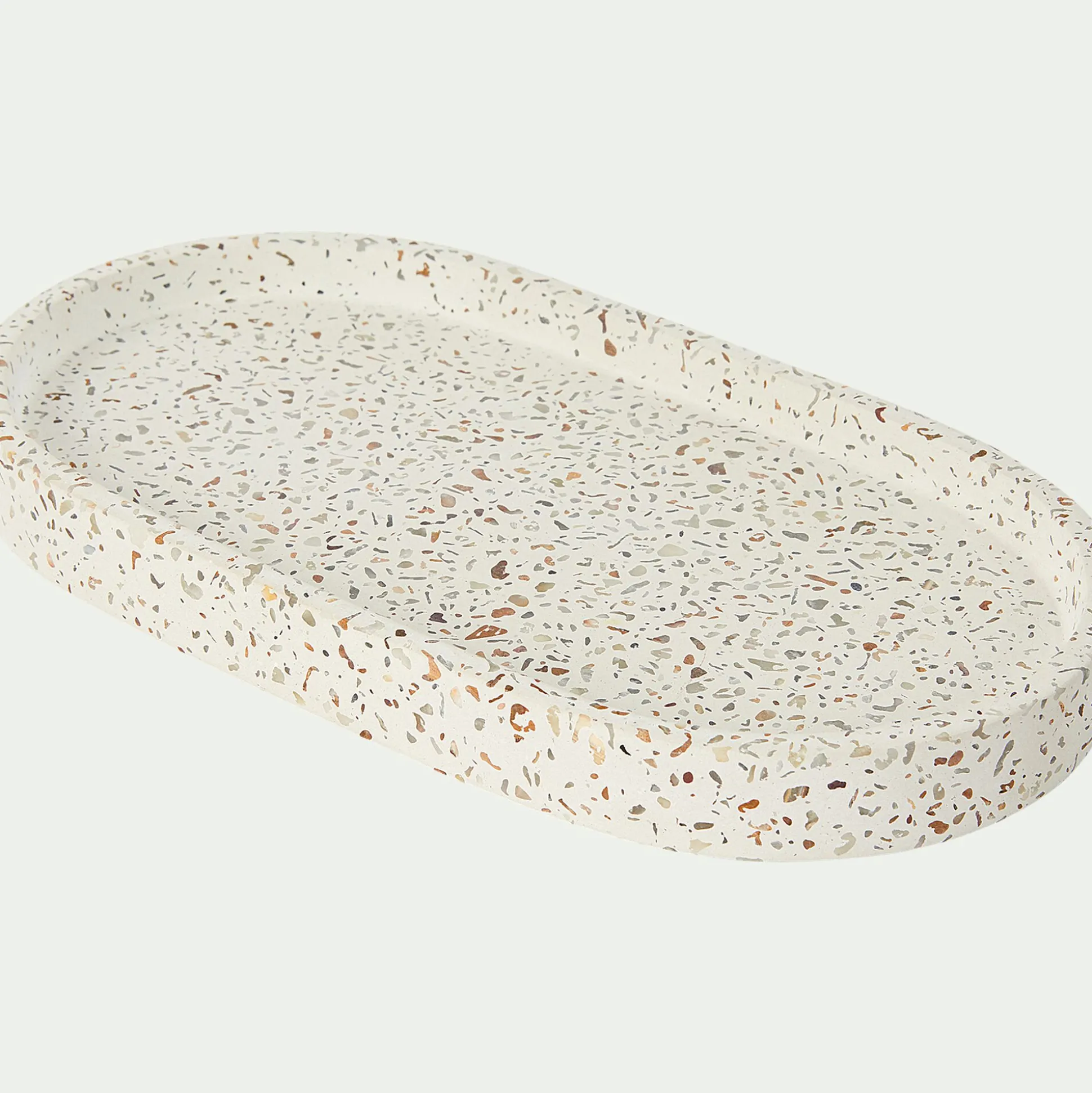 Set de salle de bain en terrazzo - blanc