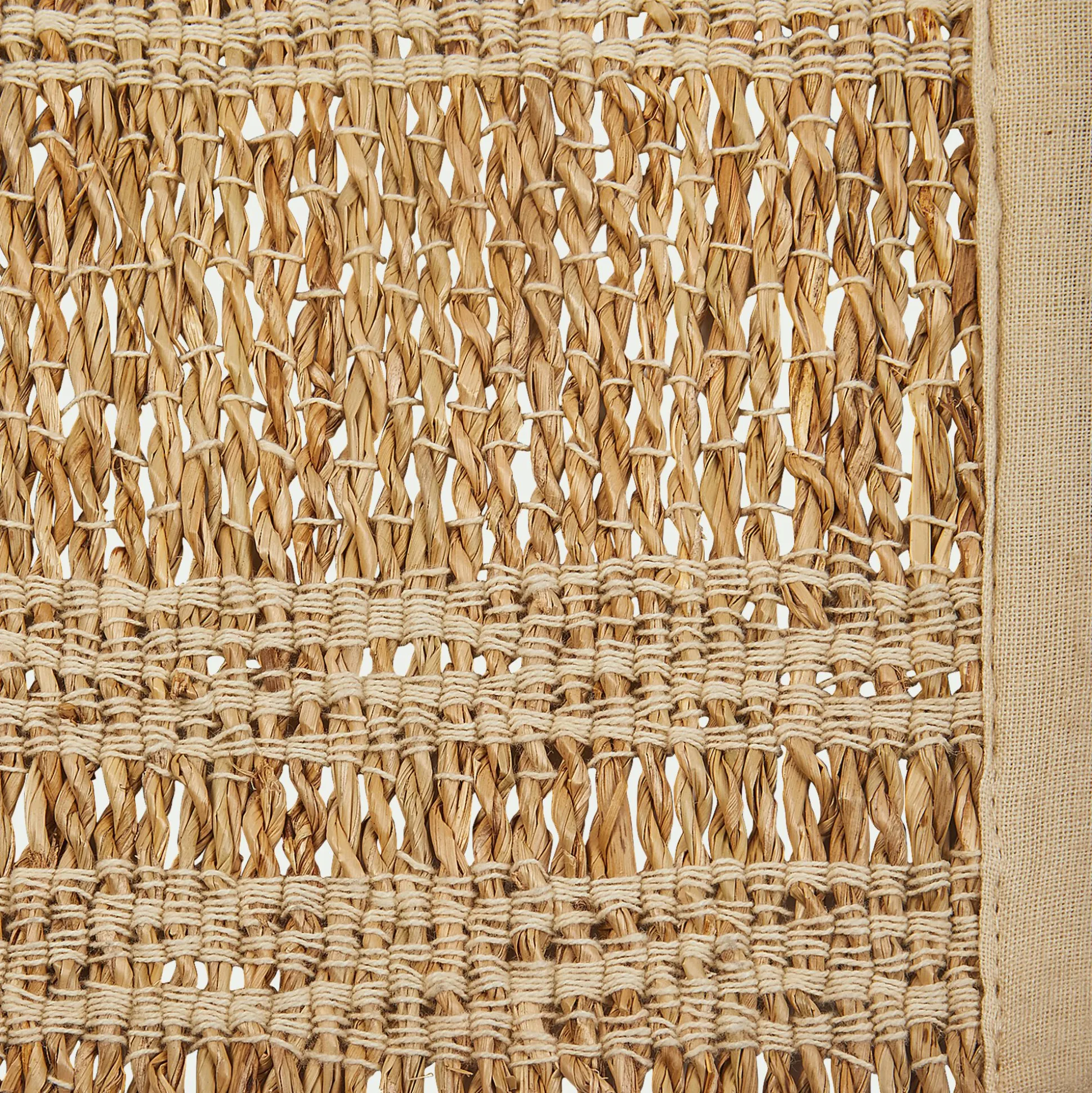 Set de table en paille et en coton - naturel 33x48cm