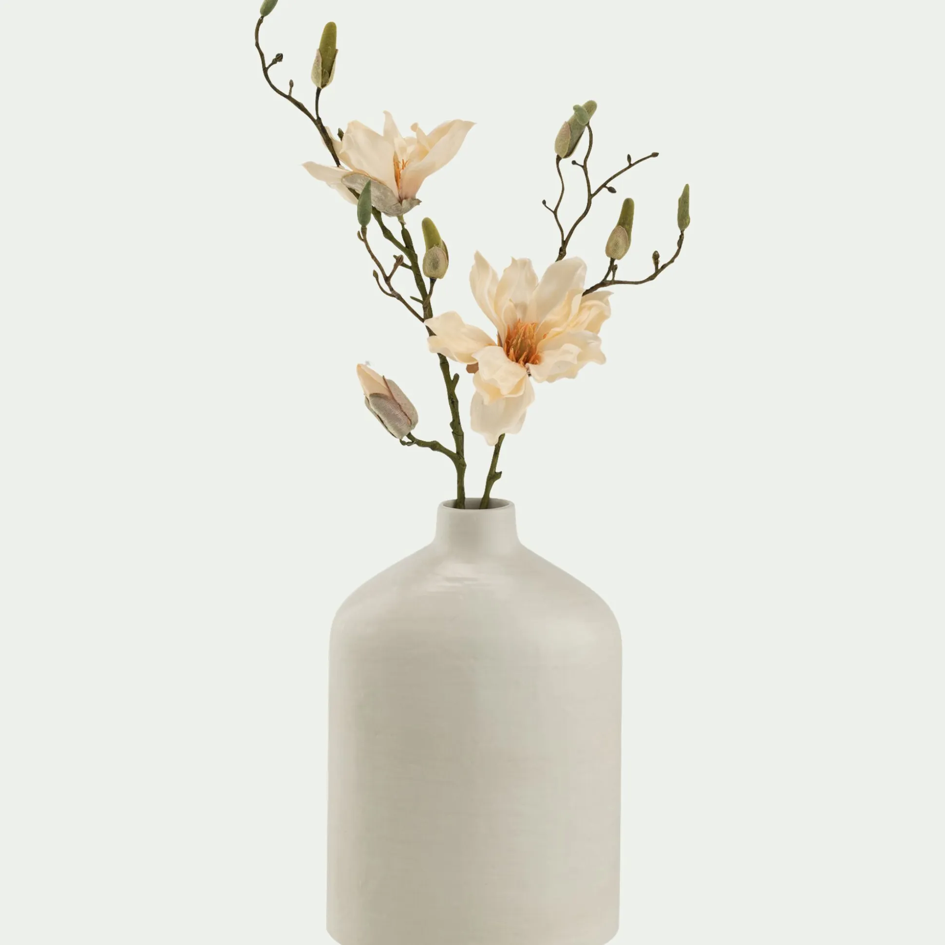 Soliflore en grès céramique H30cm - blanc
