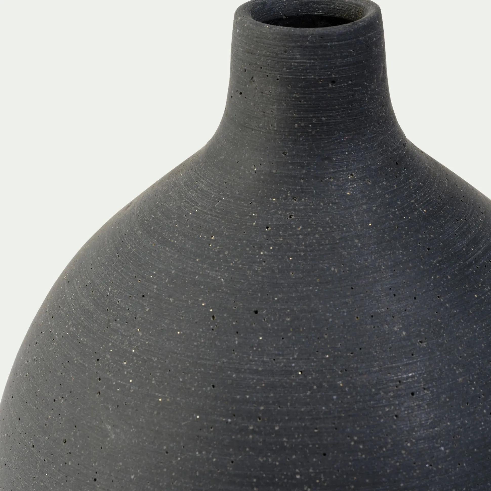 Soliflore en polystone effet béton H25,5cm - noir
