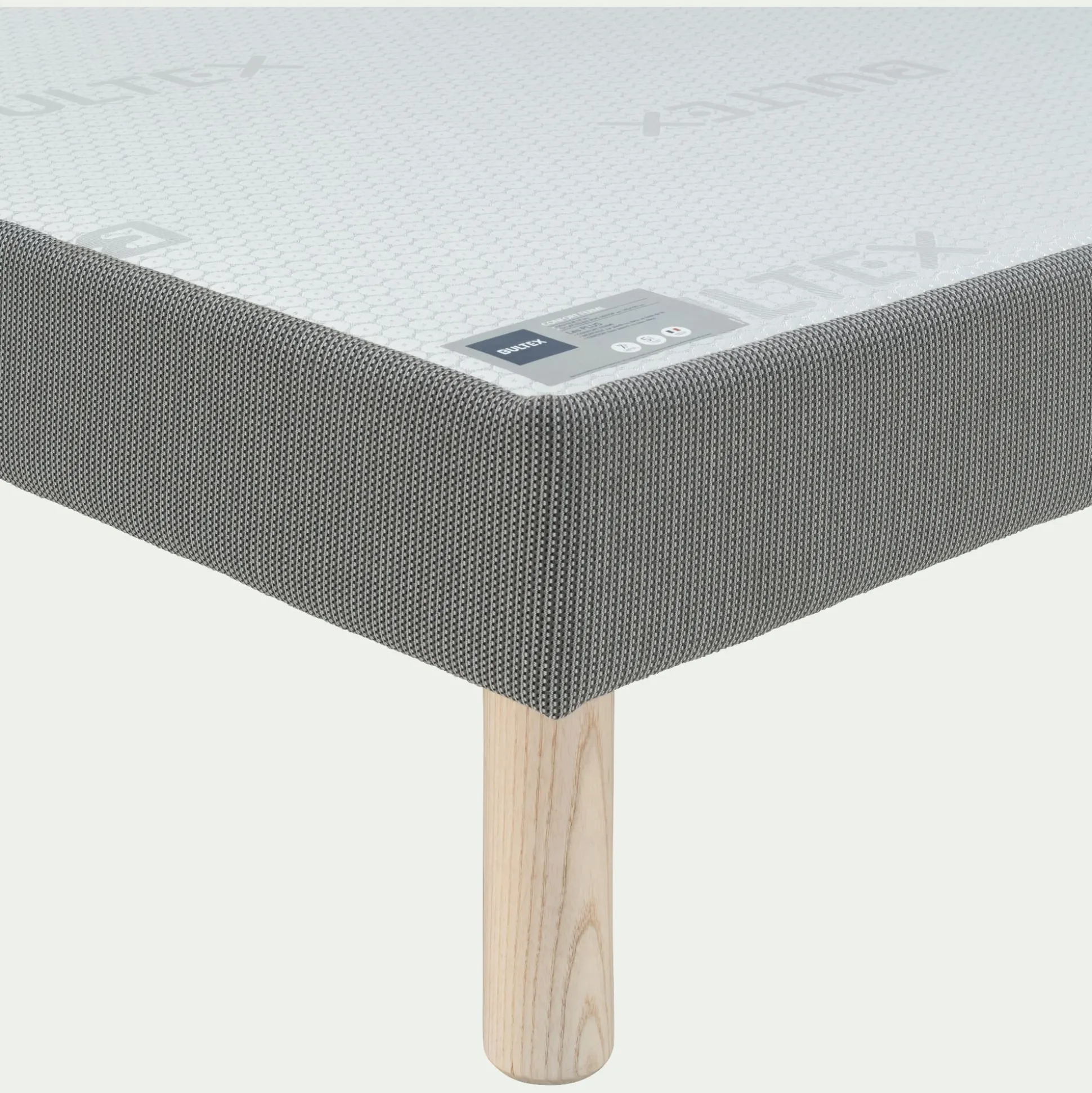 Sommier tapissier Bultex 140x190cm - gris foncé