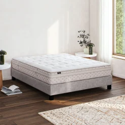 Sommier tapissier ferme alinea 140x200cm - gris granite