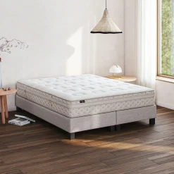 Sommier tapissier ferme alinea 180x200cm - gris granite