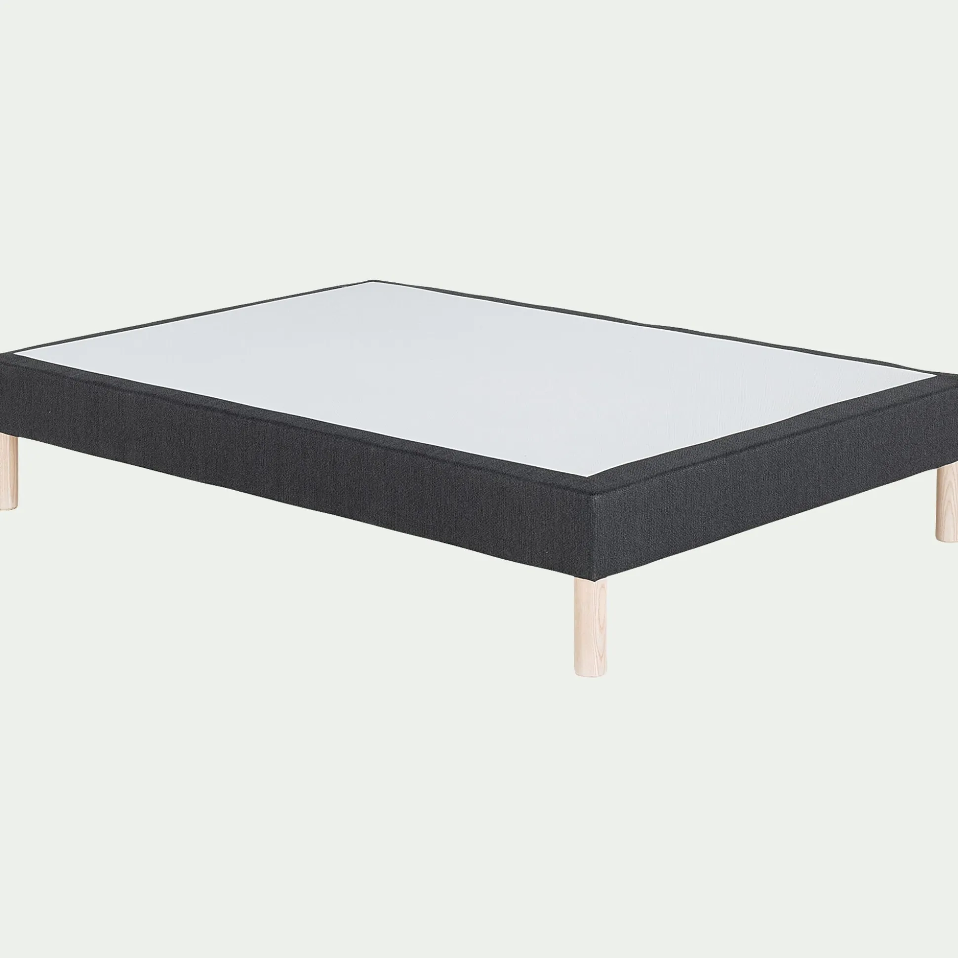 Sommier tapissier 140x190cm gris anthracite