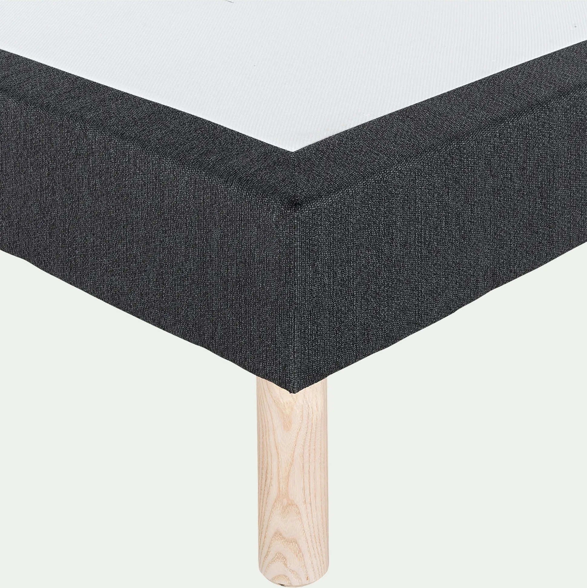 Sommier tapissier 140x190cm gris anthracite
