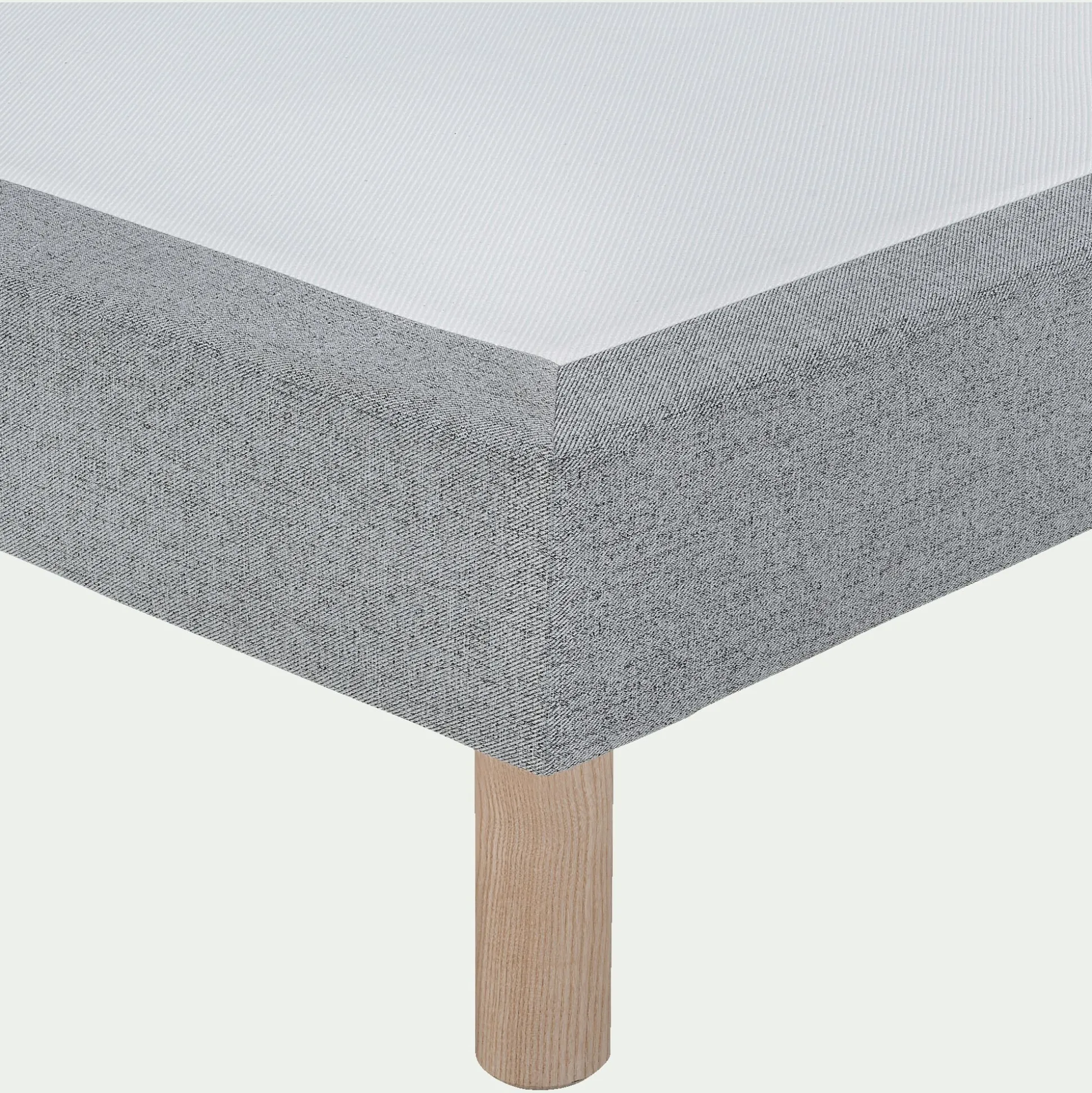 Sommier tapissier 140x190cm - gris clair