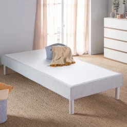 Sommier tapissier 90x200cm - gris clair