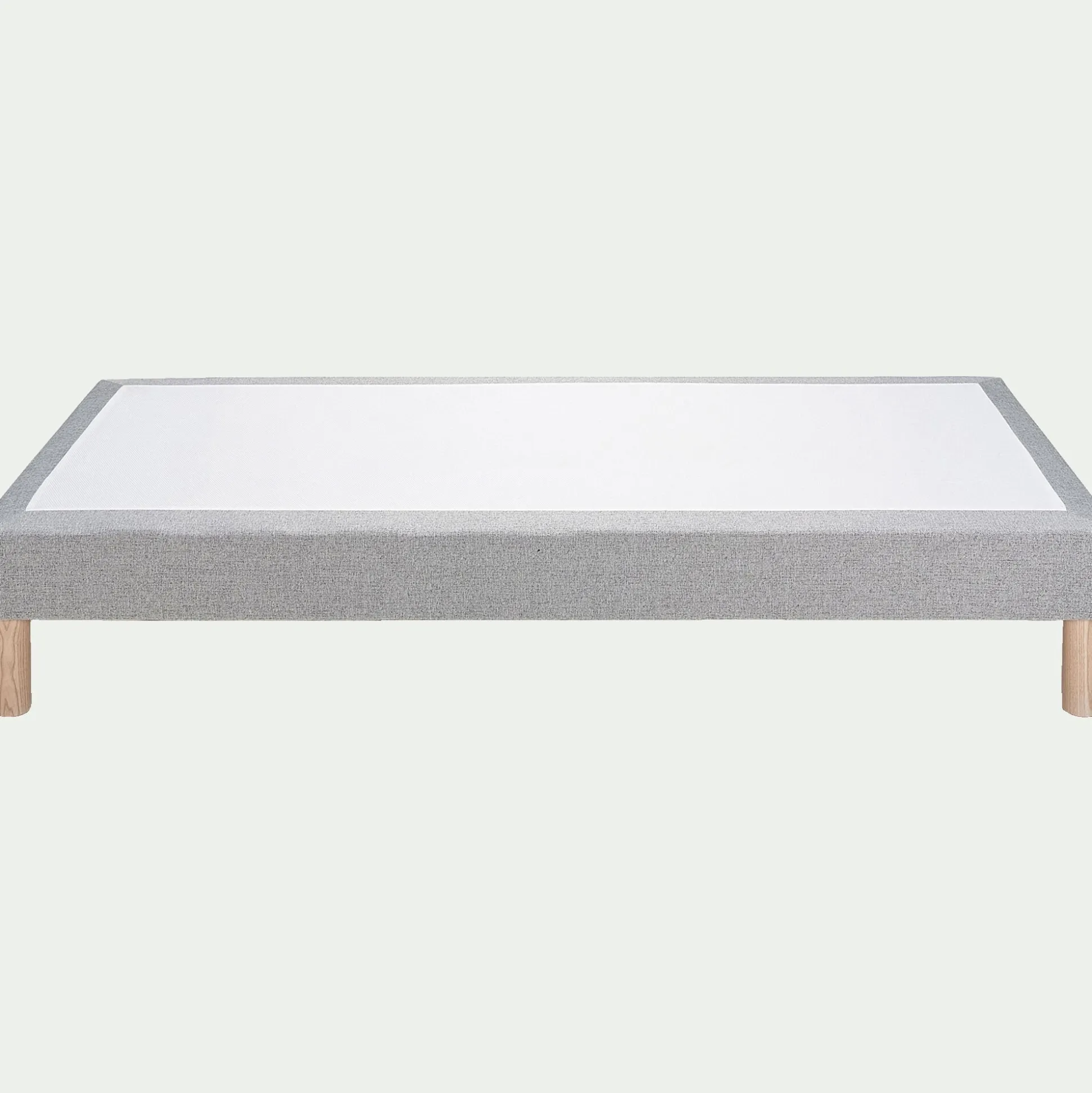 Sommier tapissier 90x200cm - gris clair