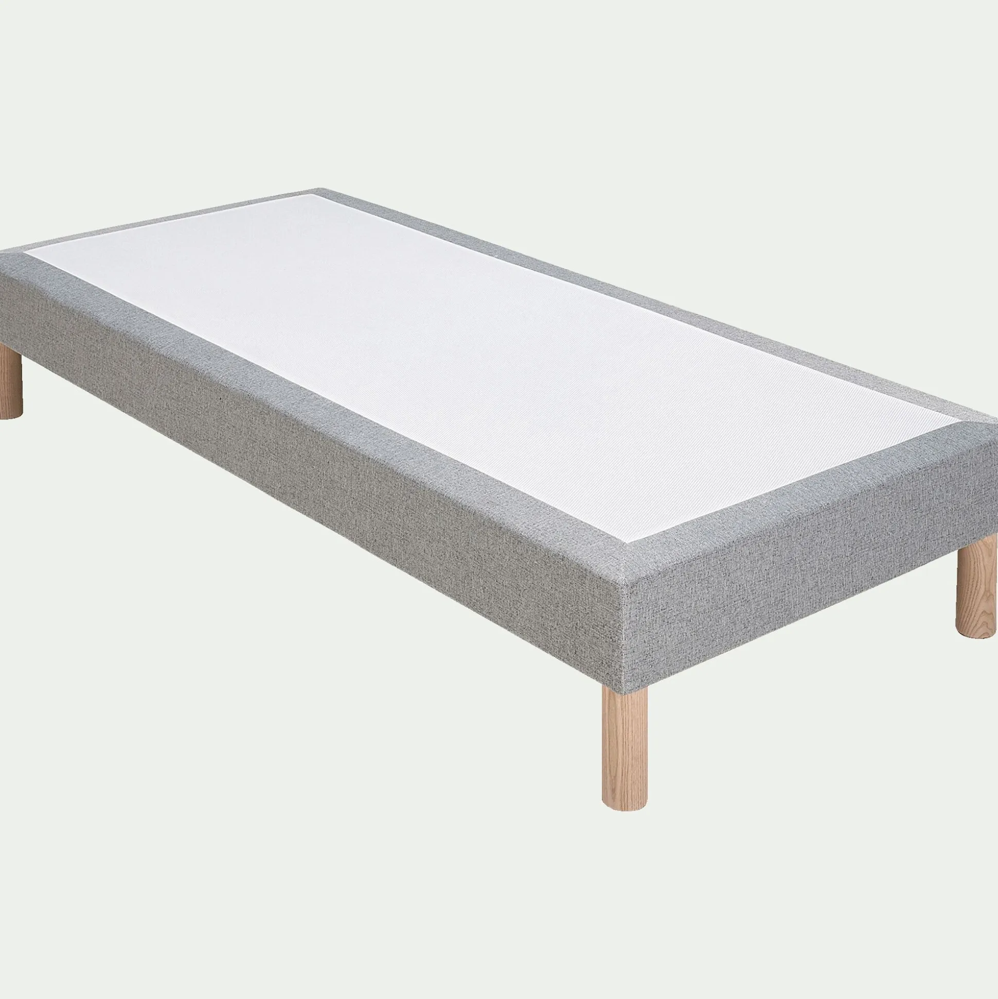 Sommier tapissier 80x200cm - gris clair