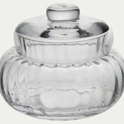 Sucrier avec couvercle en verre - transparent
