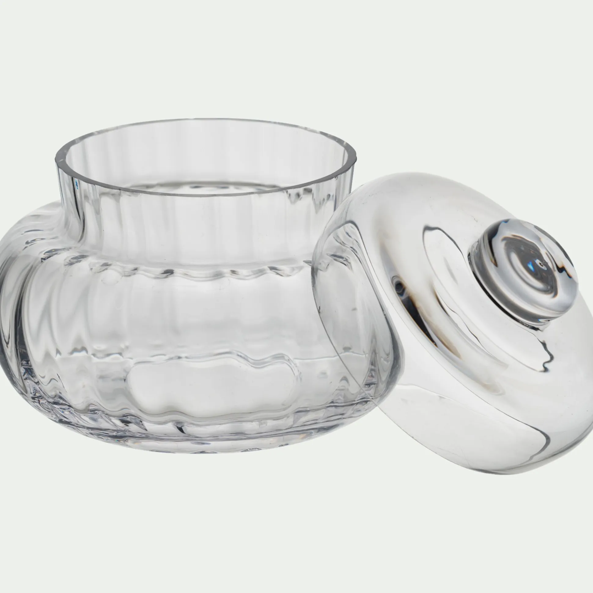 Sucrier avec couvercle en verre - transparent