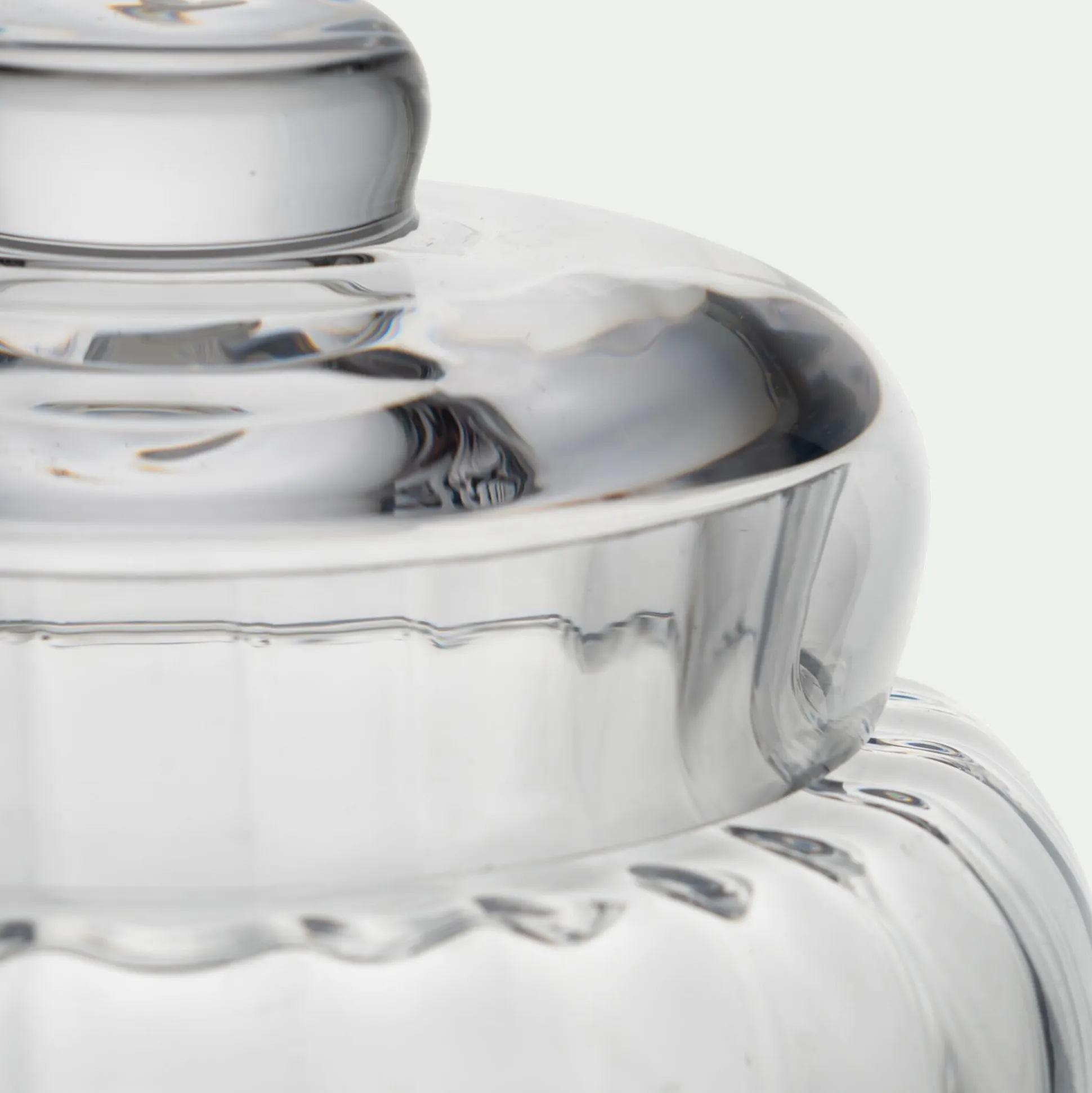 Sucrier avec couvercle en verre - transparent