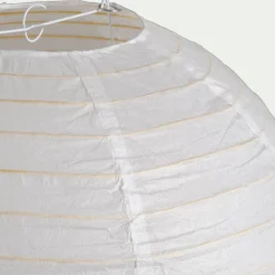 Suspension boule japonaise non électrifiée en papier de riz D40cm - blanc