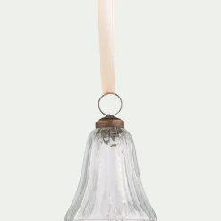 Suspension de Noël cloche en verre H9cm - transparent