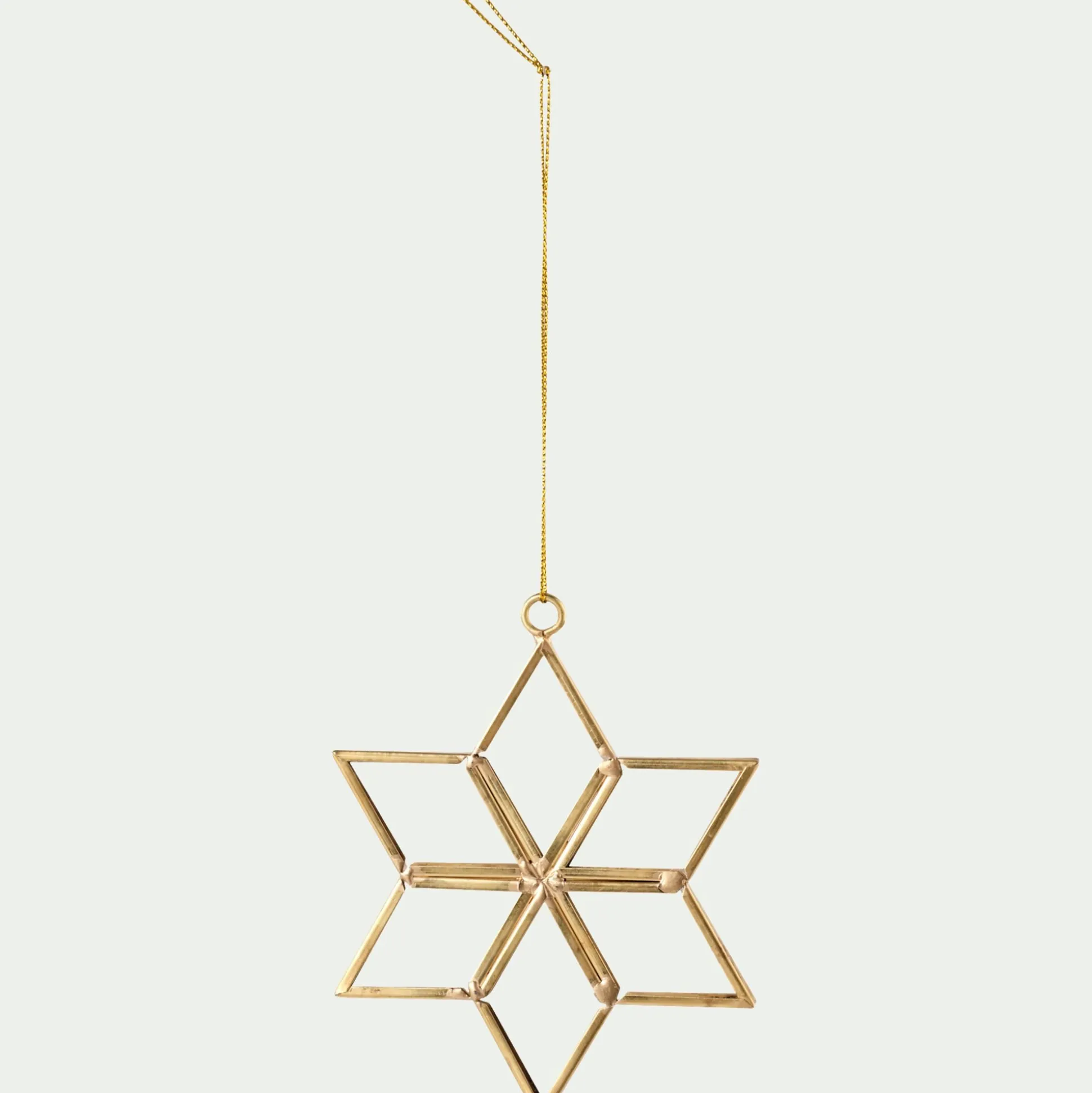 Suspension de Noël en fer et en verre étoile H11,80cm - doré