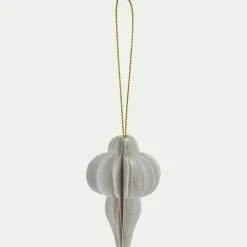 Suspension de Noël en papier H6cm - blanc (modèle aléatoire)