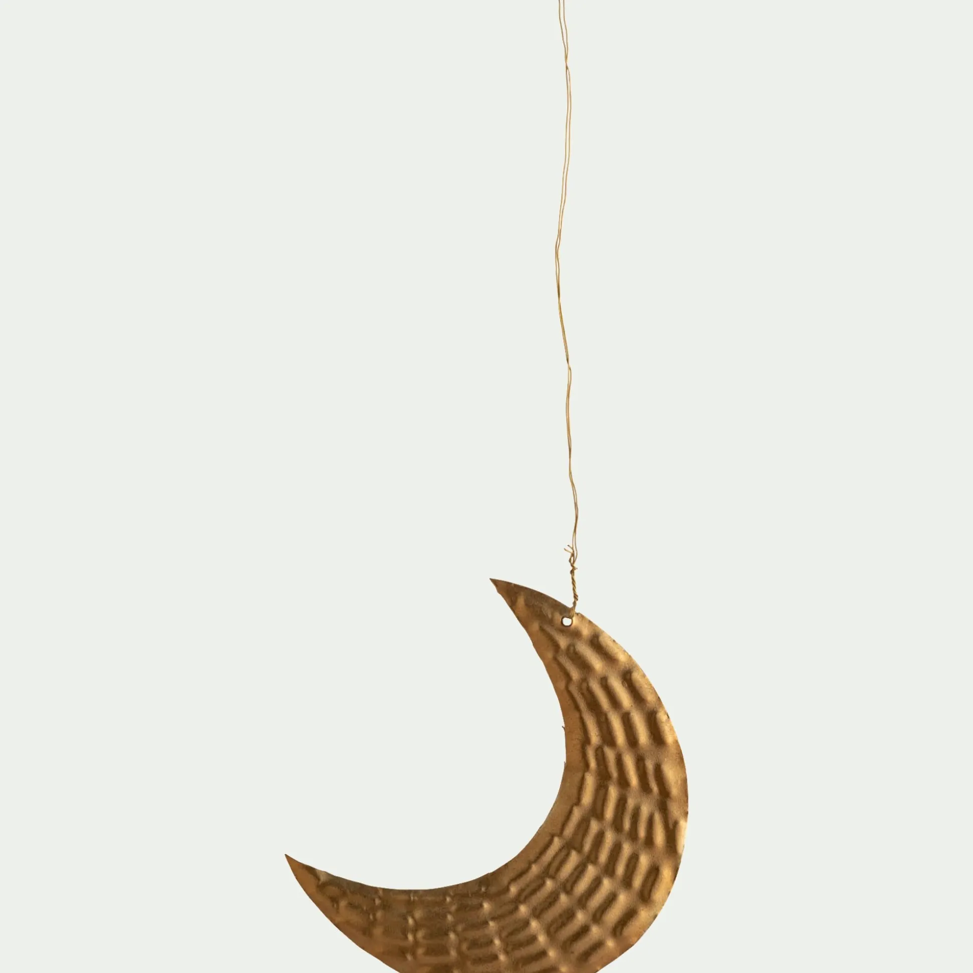 Suspension de Noël lune H8cm - doré