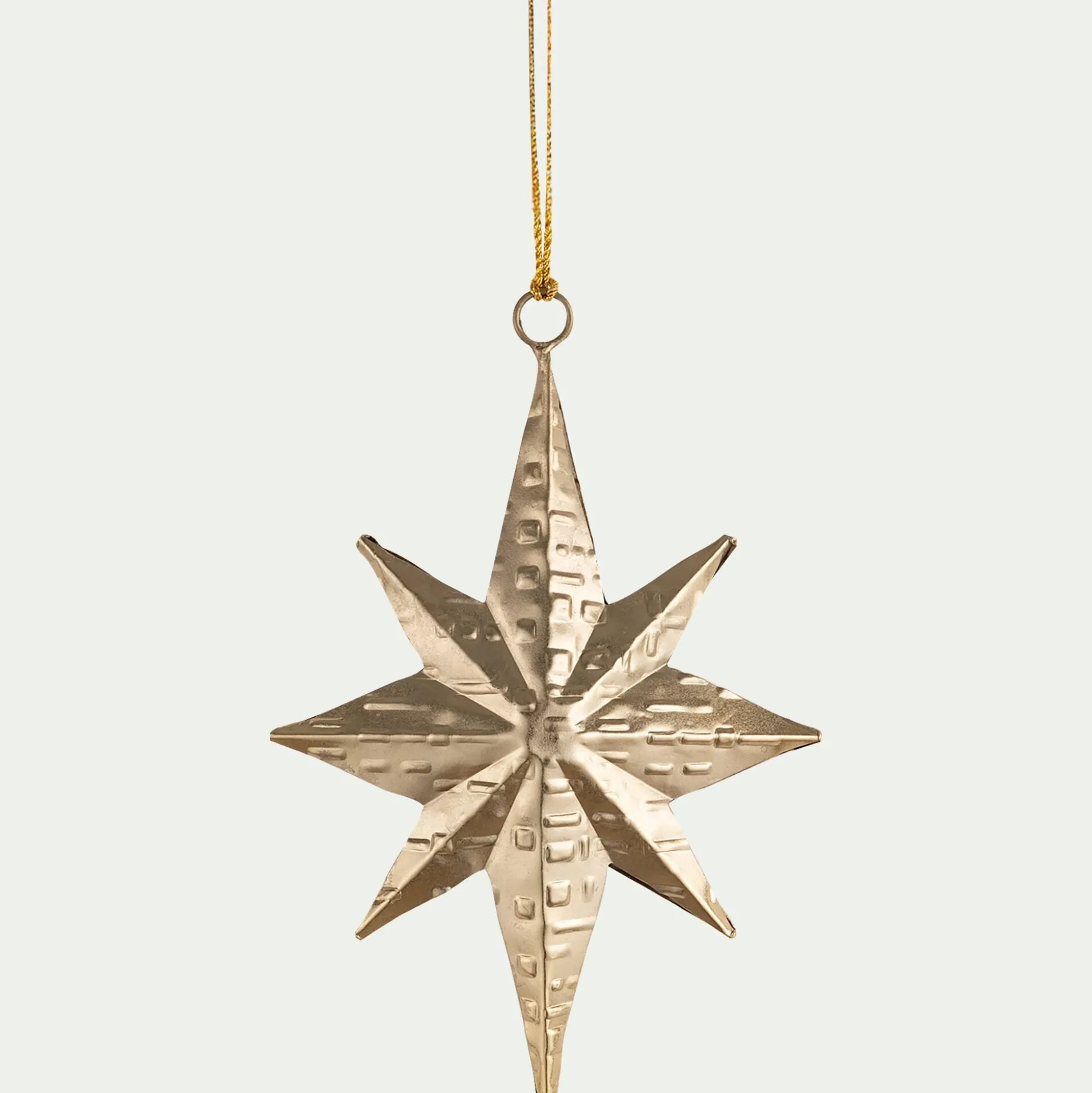 Suspension de Noël étoile métallisée H17cm - doré
