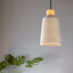 Suspension électrifiée E27 en ciment H27,70cm - gris