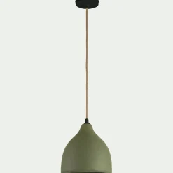 Suspension électrifiée en ciment D20cm - vert