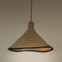 Suspension électrifiée en jonc de mer D61cm - naturel
