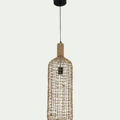 Suspension électrifiée en jute D20xH74cm - naturel