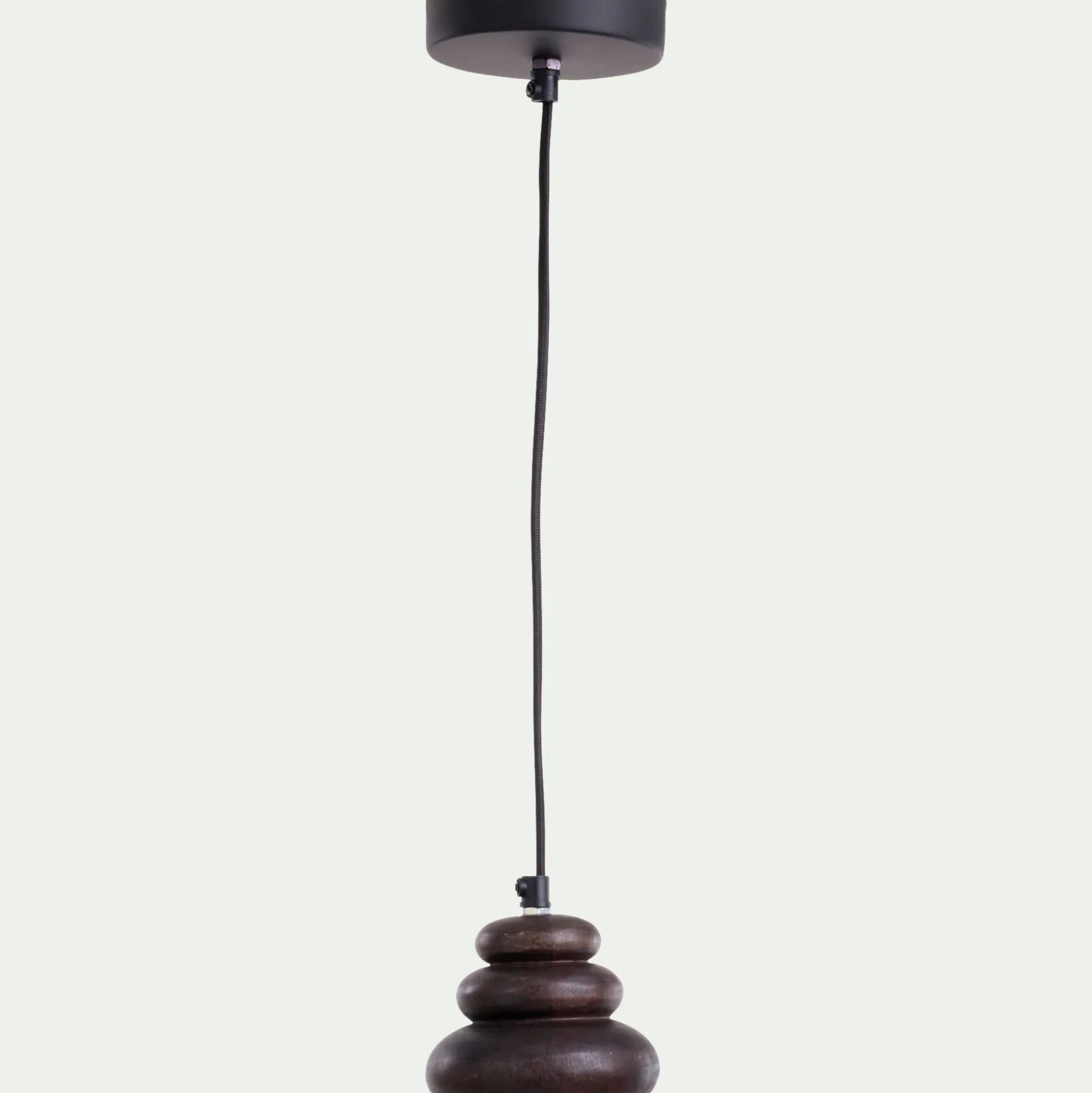Suspension électrifiée en manguier H10cm - naturel