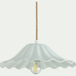 Suspension électrifiée en porcelaine D30cm - blanc