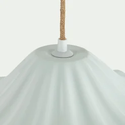Suspension électrifiée en porcelaine D30cm - blanc
