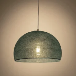 Suspension électrifiée en tissu D38cm - bleu