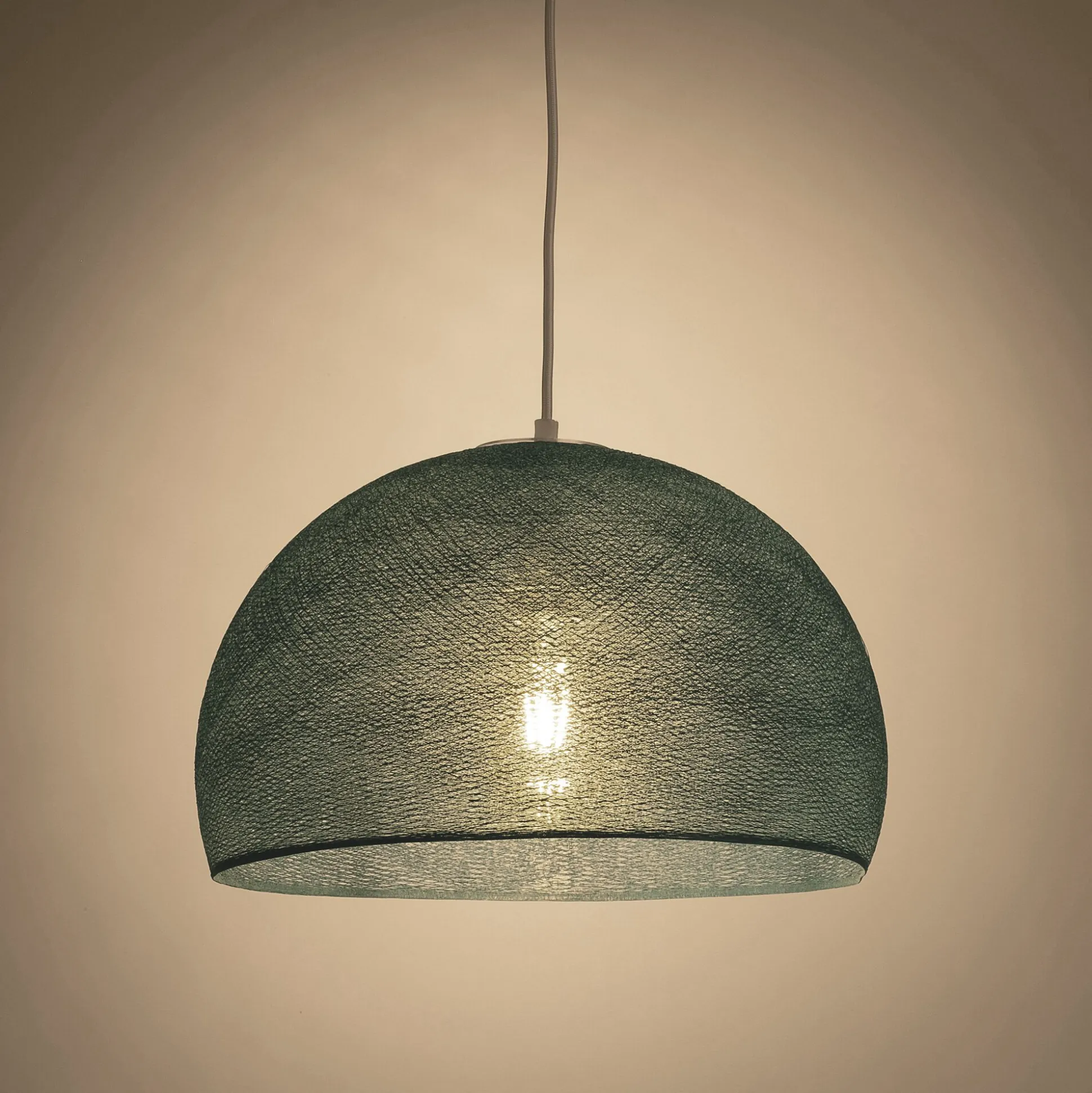 Suspension électrifiée en tissu D38cm - bleu