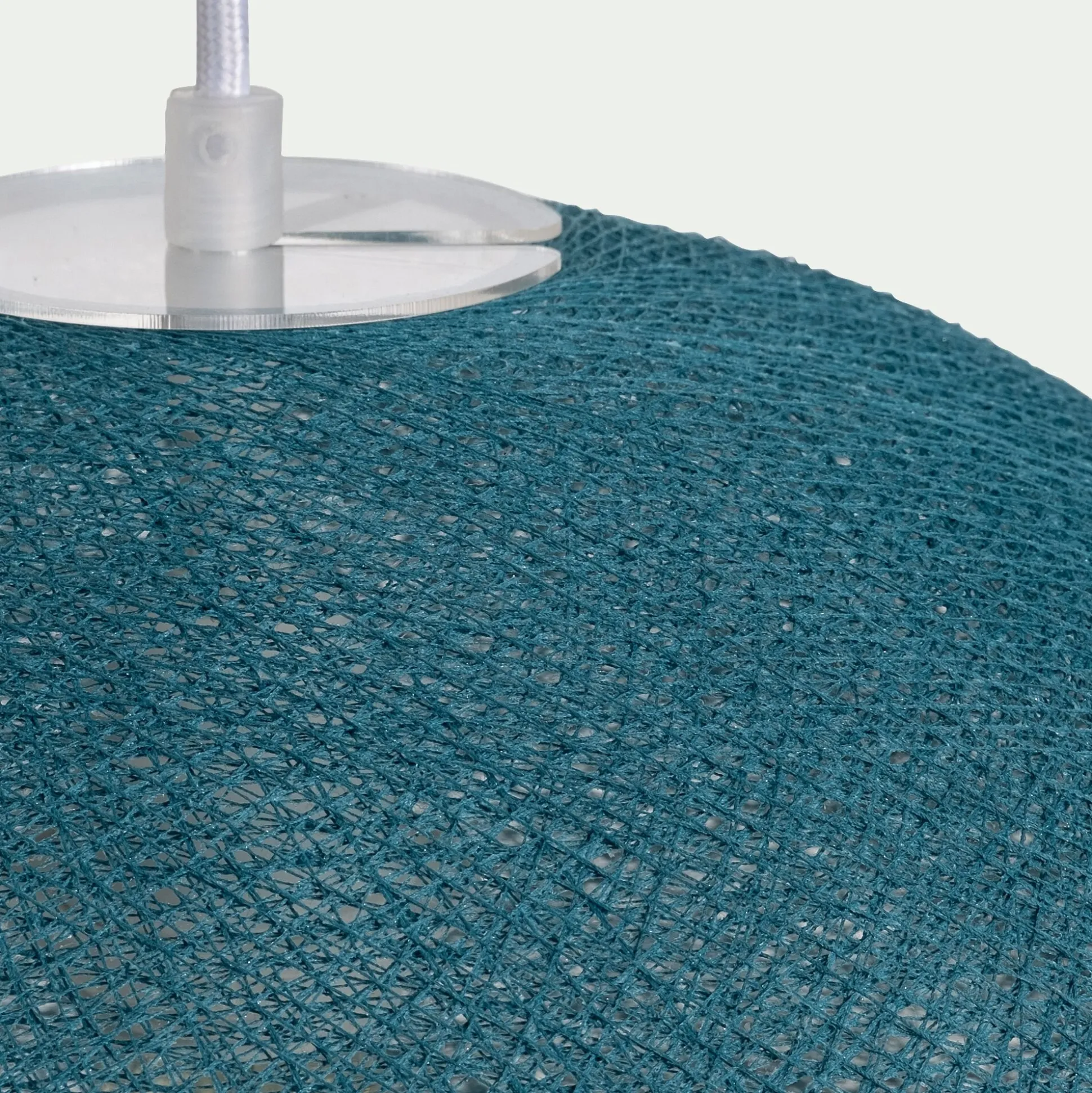 Suspension électrifiée en tissu D38cm - bleu