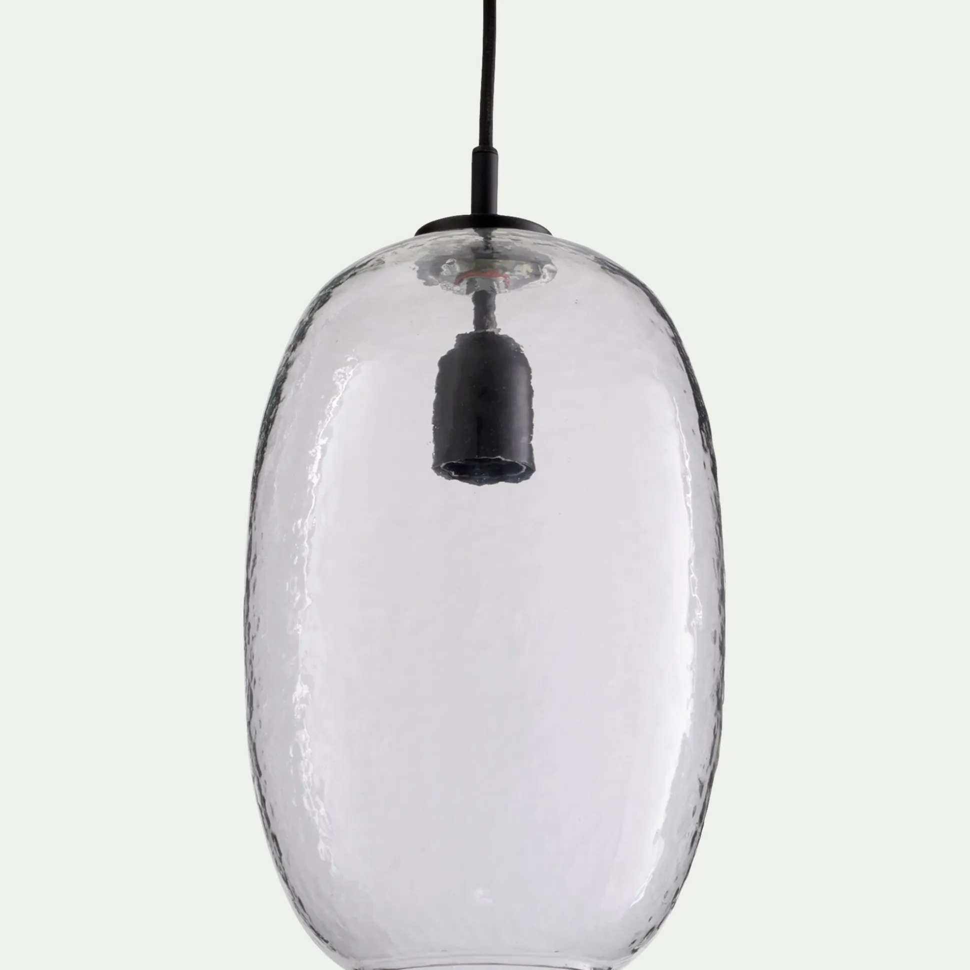 Suspension électrifiée en verre H35cm - transparent