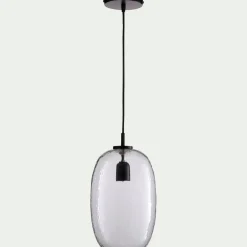 Suspension électrifiée en verre H35cm - transparent