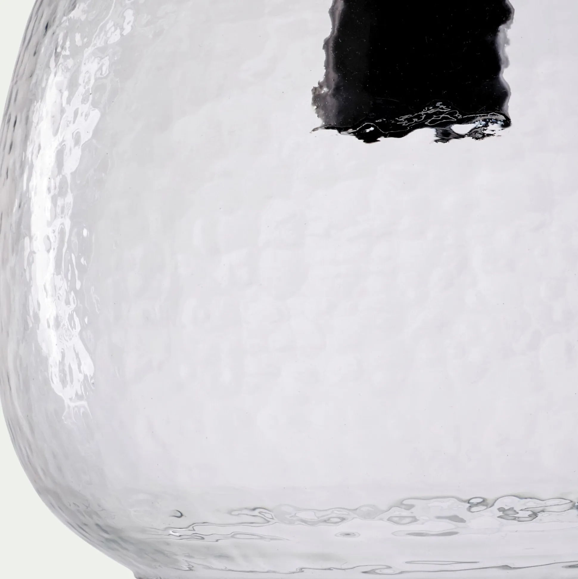 Suspension électrifiée en verre D20cm - transparent