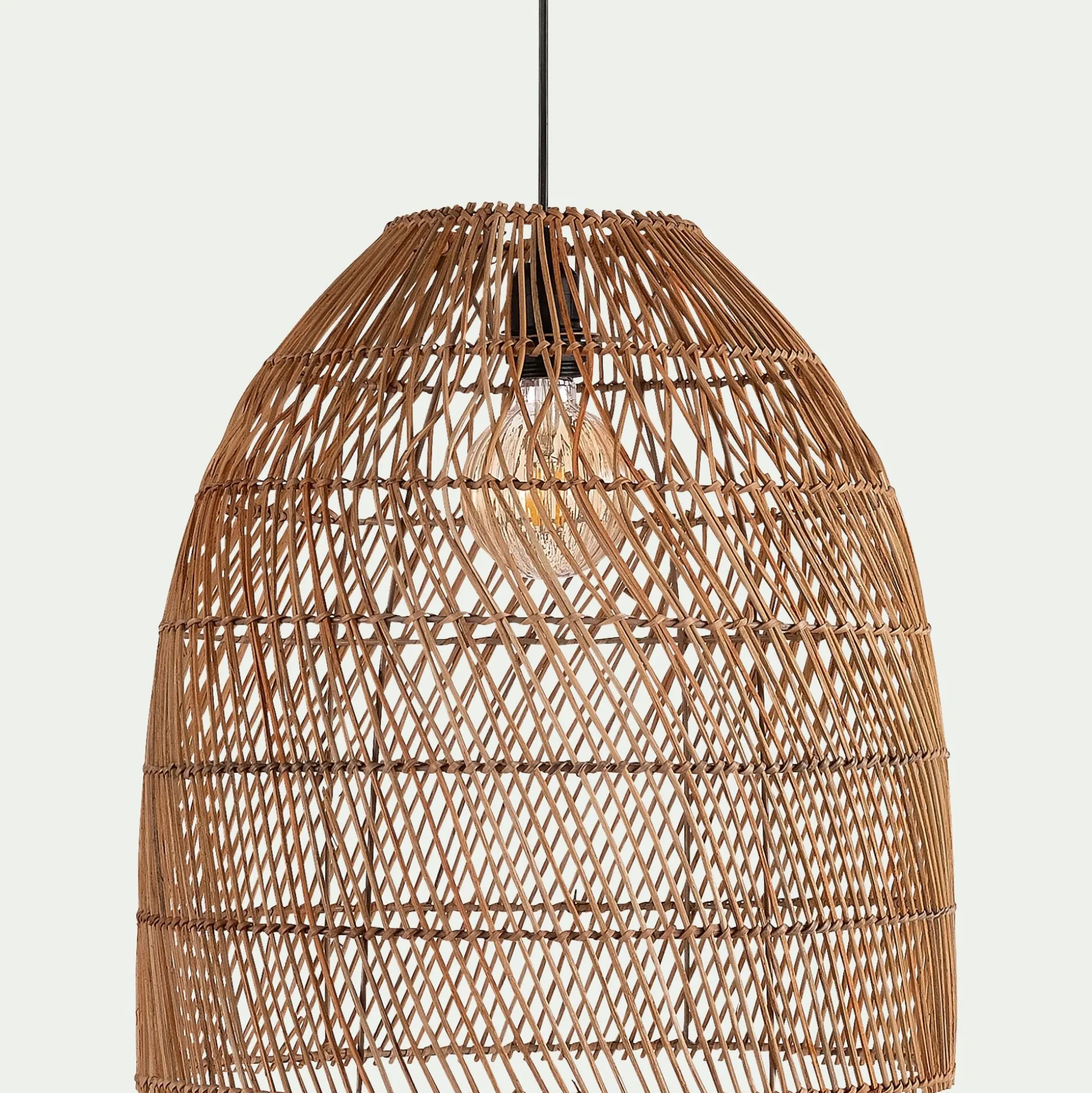 Suspension naturelle non électrifiée en rotin D43cm - naturel