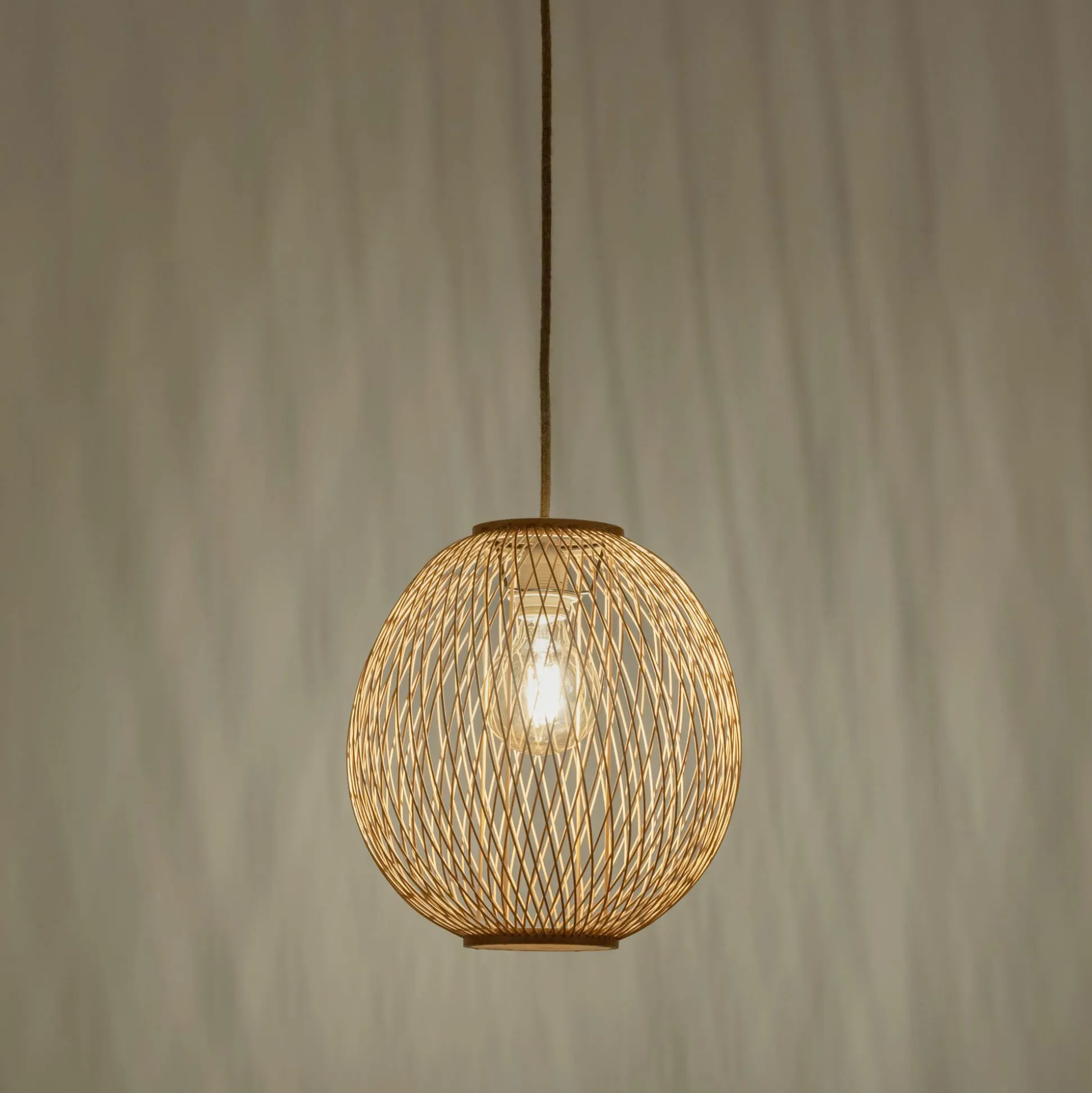 Suspension naturelle non électrifiée en bambou D30cm - naturel