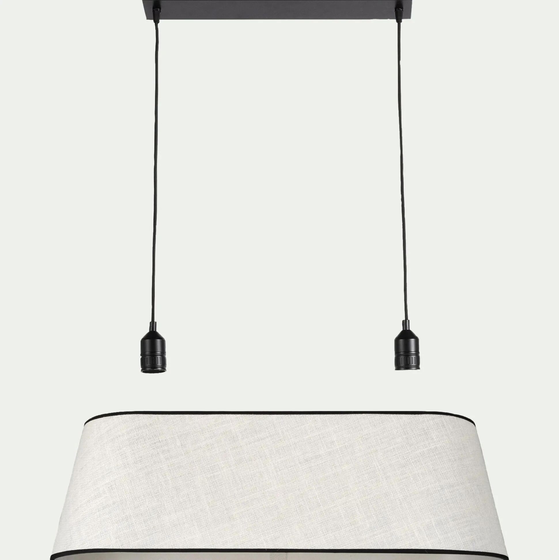 Suspension non éléctrifiée en jute L62cm - blanc