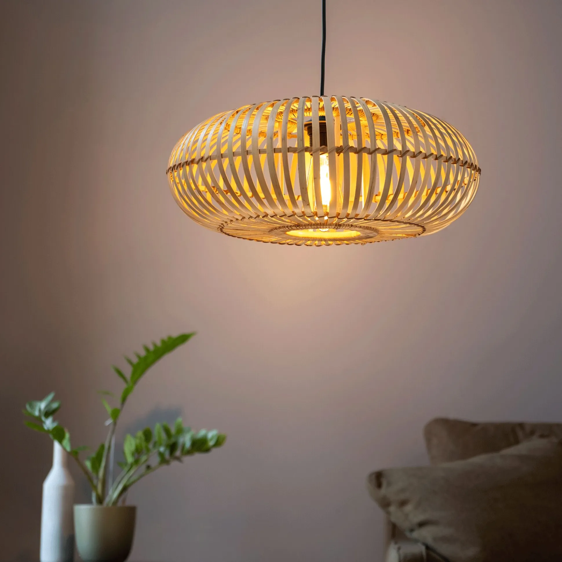 Suspension non-électrifiée en bambou - D45cm
