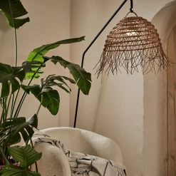 Suspension non électrifiée en fibres de palmier D50cm - naturel