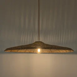 Suspension non électrifiée en jonc de mer D100cm - naturel