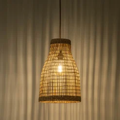 Suspension non électrifiée en jonc de mer D30cm - naturel