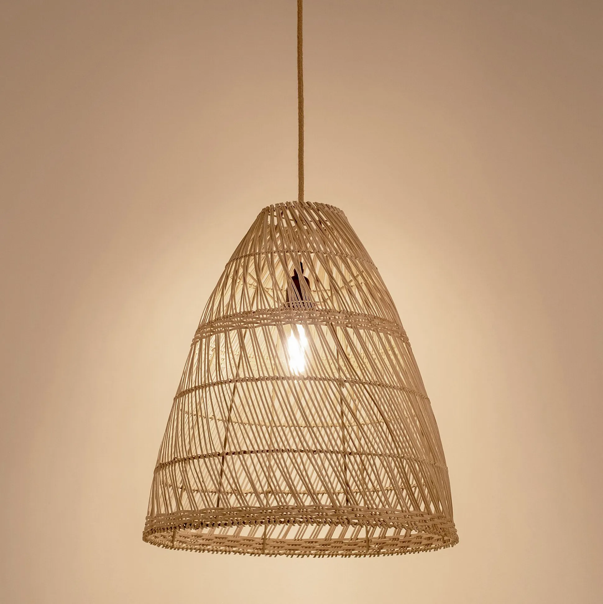 Suspension non électrifiée en rotin D46cm - naturel