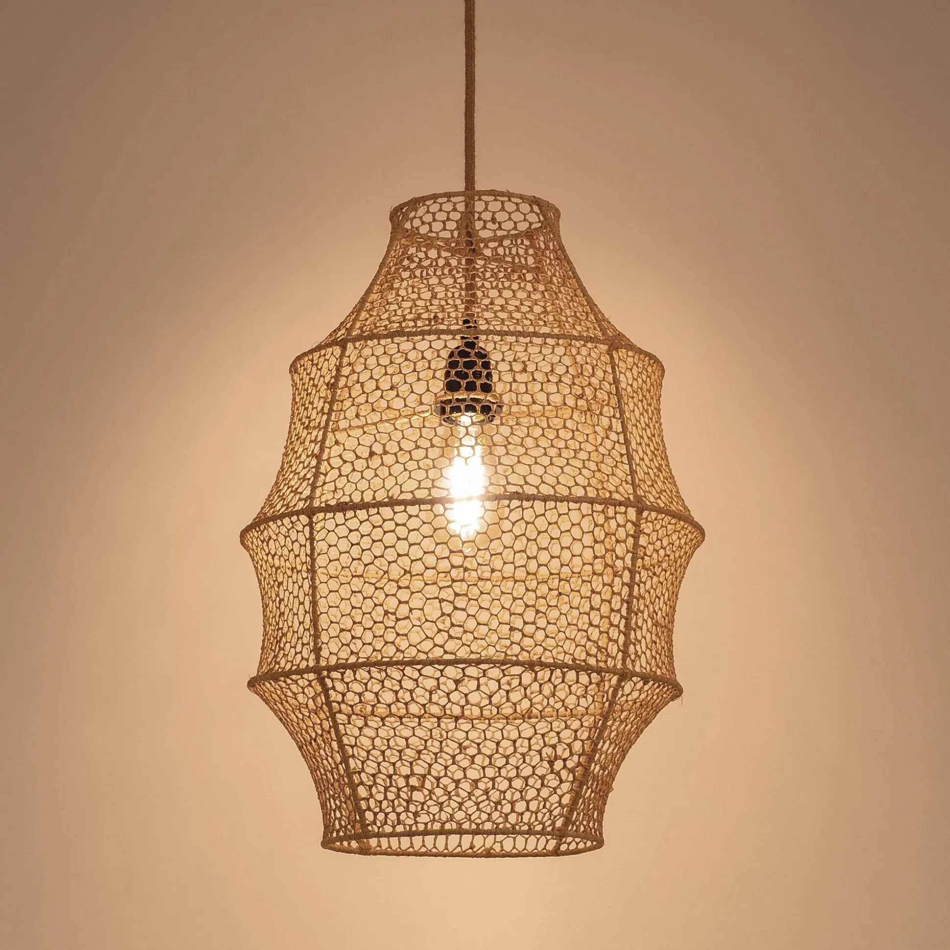 Suspension non électrifiée en raphia D40cm - naturel