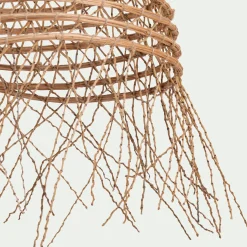 Suspension non électrifiée fait main E27 en palmier D40cm - naturel