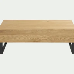Table basse avec plateau relevable en bois L110cm - bois clair